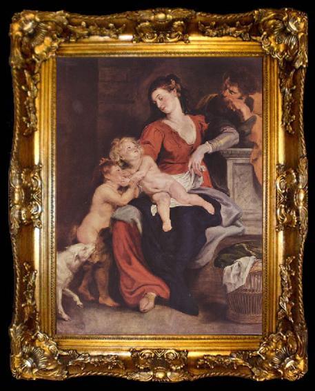framed  Peter Paul Rubens Heilige Familie mit dem Korbe, ta009-2